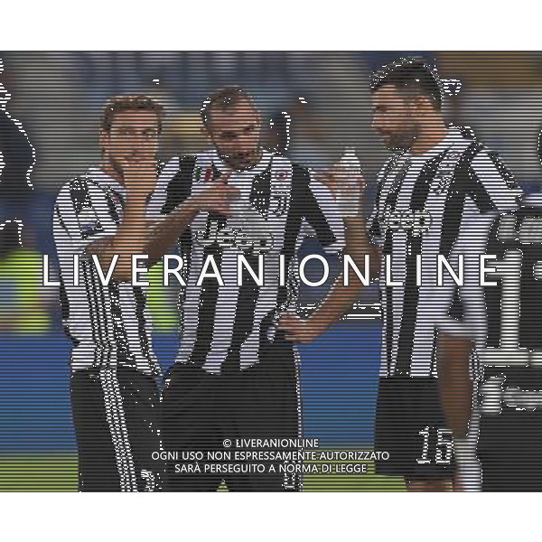 Supercoppa TIM 2017 Roma - 13.08.2017 Juventus-Lazio Nella Foto:delusione di claudio marchisio, giorgio chiellini e andrea barzagli a fine gara /Ph.Vitez-Ag. Aldo Liverani