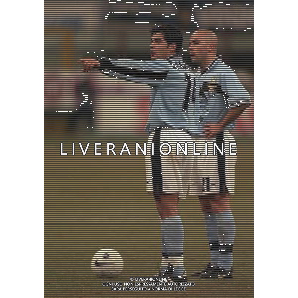 27-01-1999 MILANO-COPPA ITALIA TIM INTER LAZIO 5-2 NELLA FOTO SERGIO CONCEICAO CON IVAN DE LA PENA AG ALDO LIVERANI SAS