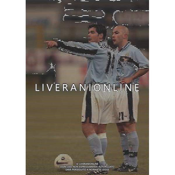 27-01-1999 MILANO-COPPA ITALIA TIM INTER LAZIO 5-2 NELLA FOTO SERGIO CONCEICAO CON IVAN DE LA PENA AG ALDO LIVERANI SAS