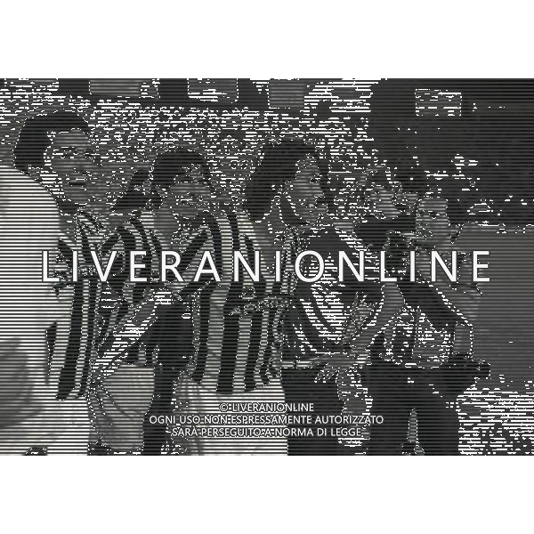 22-06-1983 TORINO- FINALE DI COPPA ITALIA JUVENTUS VERONA 3-0 NELLA FOTO CLAUDIO GENTILE PAOLO ROSSI E ANTONIO CABRINI AG ALDO LIVERANI SAS