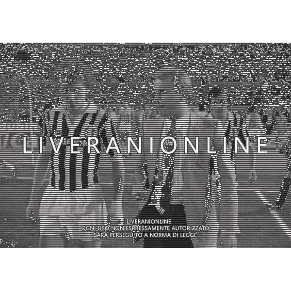 22-06-1983 TORINO- FINALE DI COPPA ITALIA JUVENTUS VERONA 3-0 NELLA FOTO ZBIGNIEW BONIEK E GIOVANNI TRAPATTONI AG ALDO LIVERANI SAS