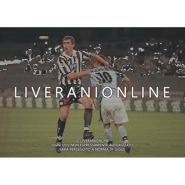 29-08 1998 TORINO- SUPERCOPPA ITALIANA JUVENTUS LAZIO 1-2 NELLA FOTO IGOR TUDOR E ROBERTO MANCINI AG ALDO LIVERANI SAS