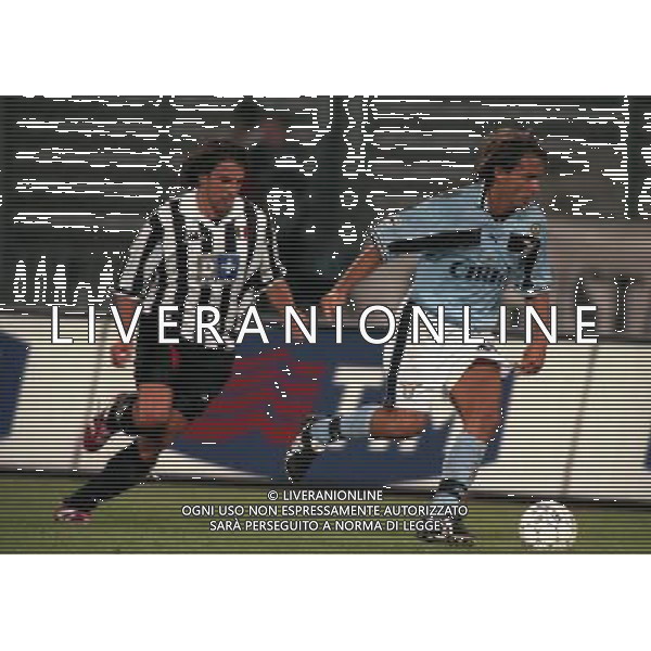 29-08 1998 TORINO- SUPERCOPPA ITALIANA JUVENTUS LAZIO 1-2 NELLA FOTO ROBERTO MANCINI E ALESSANDRO DEL PIERO AG ALDO LIVERANI SAS