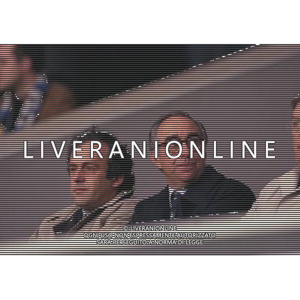 06-05-1998 -PARIGI FINALE DI COPPA UEFA LAZIO INTER 0-3 NELLA FOTO MICHEL PLATINI E FRANCO CARRARO AG ALDO LIVERANI SAS