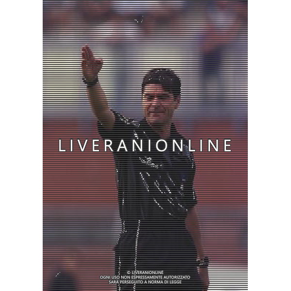15-09-1999 COMO-COPPA ITALIA COMO NAPOLI 1-2 NELLA FOTO ARBITRO ALFREDO TRENTALANGE AG ALDO LIVERANI SAS