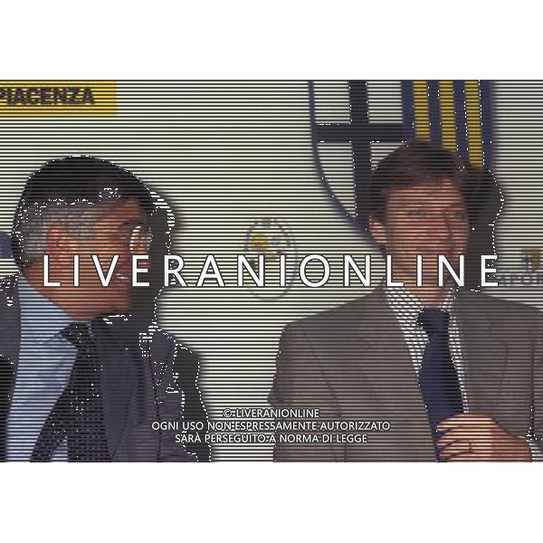 1999- PARMA PRESENTAZIONE DEL NUOVO GIOCATORE MARCIO AMOROSO NELLA FOTO STEFANO TANZI CON ENRICO FEDELE AG ALDO LIVERANI SAS