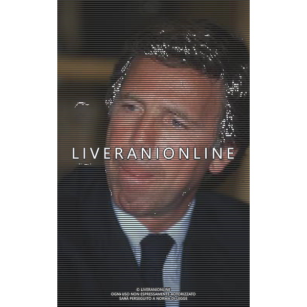 1997- COMO CONFERENZA STAMPA DEI PRESIDENTI MARIO BERETTA ED ENRICO PREZIOSI PER L\'ACQUISTO DEL COMO CALCIO NELLA FOTO ENRICO PREZIOSI AG ALDO LIVERANI SAS