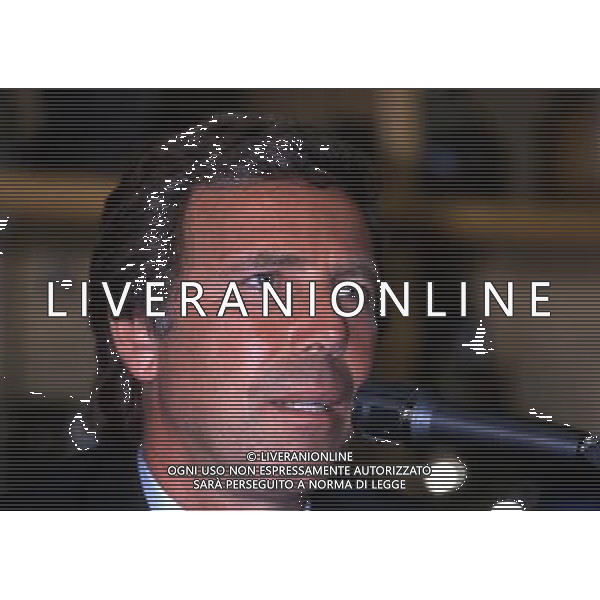 1997- COMO CONFERENZA STAMPA DEI PRESIDENTI MARIO BERETTA ED ENRICO PREZIOSI PER L\'ACQUISTO DEL COMO CALCIO NELLA FOTO ENRICO PREZIOSI AG ALDO LIVERANI SAS