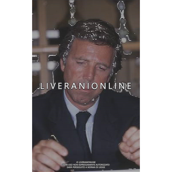 1997- COMO CONFERENZA STAMPA DEI PRESIDENTI MARIO BERETTA ED ENRICO PREZIOSI PER L\'ACQUISTO DEL COMO CALCIO NELLA FOTO ENRICO PREZIOSI AG ALDO LIVERANI SAS