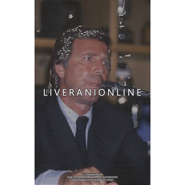 1997- COMO CONFERENZA STAMPA DEI PRESIDENTI MARIO BERETTA ED ENRICO PREZIOSI PER L\'ACQUISTO DEL COMO CALCIO NELLA FOTO ENRICO PREZIOSI AG ALDO LIVERANI SAS