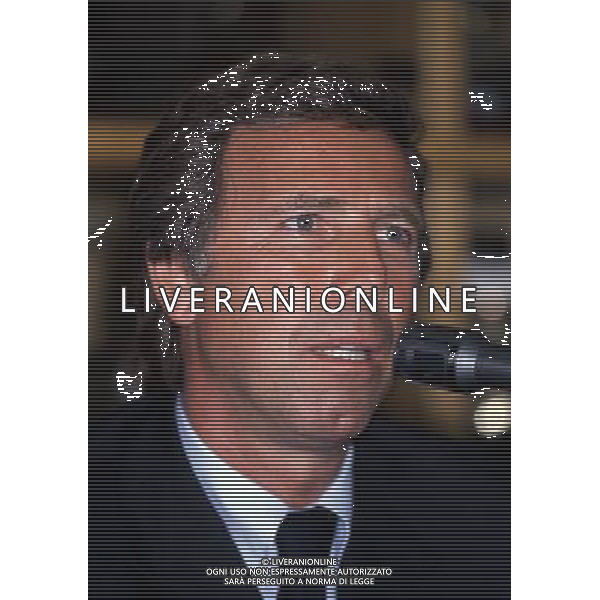 1997- COMO CONFERENZA STAMPA DEI PRESIDENTI MARIO BERETTA ED ENRICO PREZIOSI PER L\'ACQUISTO DEL COMO CALCIO NELLA FOTO ENRICO PREZIOSI AG ALDO LIVERANI SAS