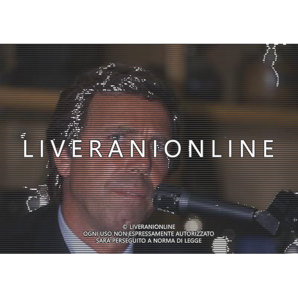 1997- COMO CONFERENZA STAMPA DEI PRESIDENTI MARIO BERETTA ED ENRICO PREZIOSI PER L\'ACQUISTO DEL COMO CALCIO NELLA FOTO ENRICO PREZIOSI AG ALDO LIVERANI SAS