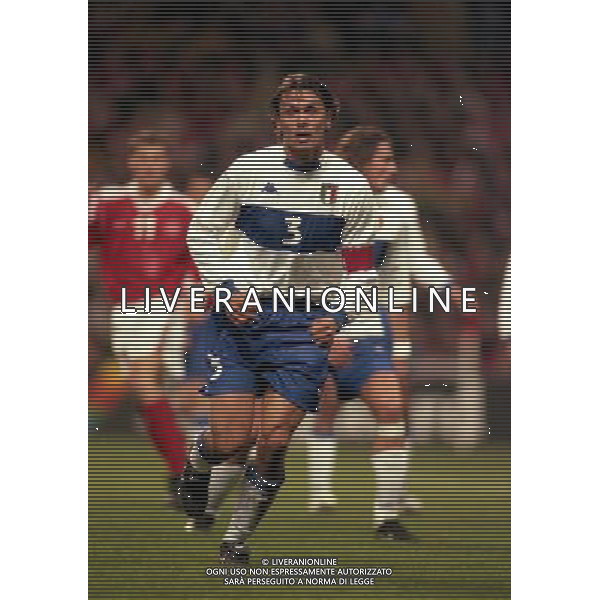 27-03-1999 COPENAGHEN-QUALIFICAZIONI EUROPEI PARKEN STADIUM DANIMARCA ITALIA 1-2 NELLA FOTO PAOLO MALDINI AG ALDO LIVERANI SAS 