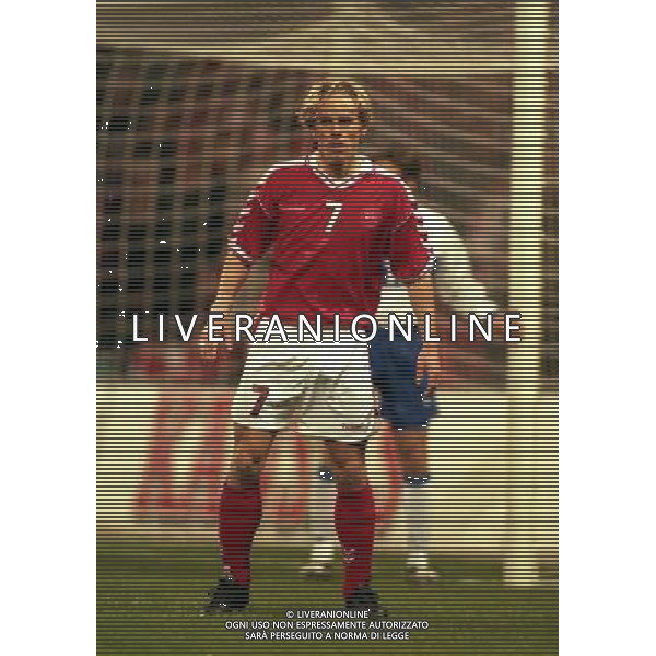 27-03-1999 COPENAGHEN-QUALIFICAZIONI EUROPEI PARKEN STADIUM DANIMARCA ITALIA 1-2 NELLA FOTO ALLAN NIELSEN AG ALDO LIVERANI SAS 