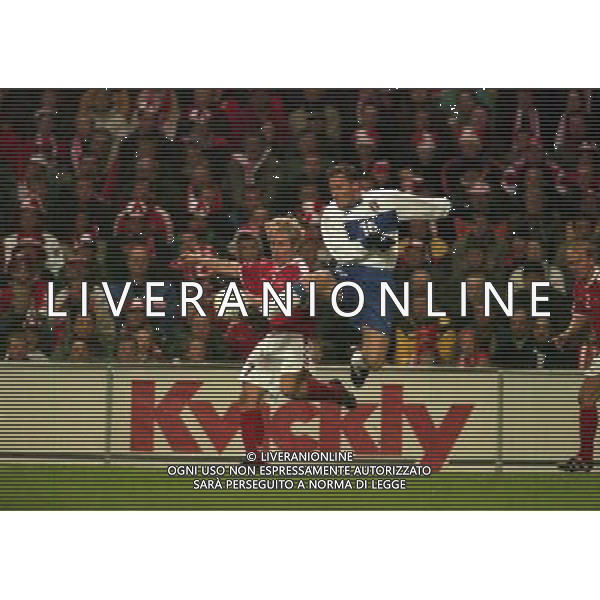 27-03-1999 COPENAGHEN-QUALIFICAZIONI EUROPEI PARKEN STADIUM DANIMARCA ITALIA 1-2 NELLA FOTO ALLAN NIELSEN E FRANCESCO TOTTI AG ALDO LIVERANI SAS 