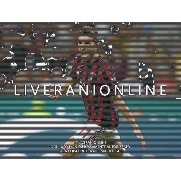 UEFA Europa League 2017/2018 Playoff Andata Milano - 17.03.2017 Milan-Shkendija Nella Foto:borini esulta /Ph.Vitez-Ag. Aldo Liverani