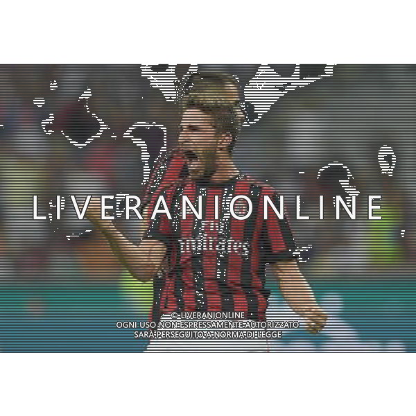 UEFA Europa League 2017/2018 Playoff Andata Milano - 17.03.2017 Milan-Shkendija Nella Foto:borini esulta /Ph.Vitez-Ag. Aldo Liverani