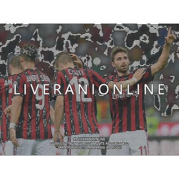 UEFA Europa League 2017/2018 Playoff Andata Milano - 17.03.2017 Milan-Shkendija Nella Foto:borini esulta /Ph.Vitez-Ag. Aldo Liverani