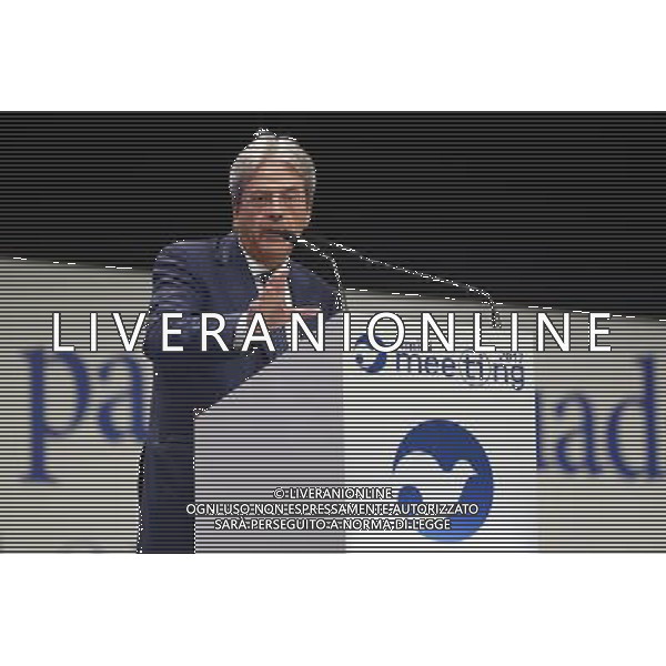 Rimini - XXXVIII Edizione Meeting per l\'Amicizia fra i Popoli 20/08/2017 nella foto: il presidente del consiglio Paolo Gentiloni ©Claudio Zamagni/Agenzia Aldo Liverani 