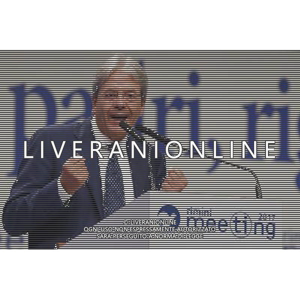Rimini - XXXVIII Edizione Meeting per l\'Amicizia fra i Popoli 20/08/2017 nella foto: il presidente del consiglio Paolo Gentiloni ©Claudio Zamagni/Agenzia Aldo Liverani 