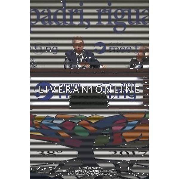 Rimini - XXXVIII Edizione Meeting per l\'Amicizia fra i Popoli 20/08/2017 nella foto: il presidente del consiglio Paolo Gentiloni ©Claudio Zamagni/Agenzia Aldo Liverani 