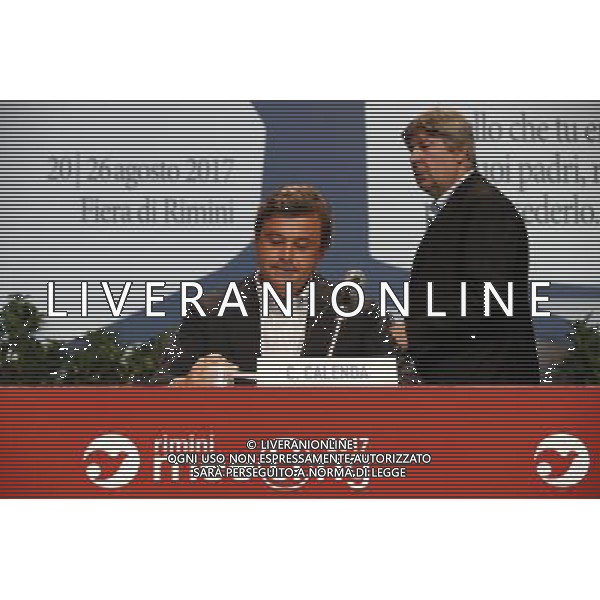Rimini - XXXVIII Edizione Meeting per l\'Amicizia fra i Popoli 22/08/2017 nella foto: Carlo Calenda Ministro dello sviluppo economico ©Claudio Zamagni/Agenzia Aldo Liverani 