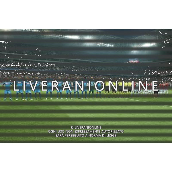 22-08-2017 NIZZA, NAPOLI PLAY OFF DI CHAMPIONS LEAGUE RITORNO NELLA FOTO: I GIOCATORI PRIMA DELLA PARTITA FOTO MOSCA, AG.LIVERANI