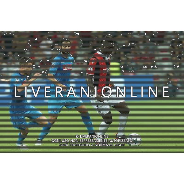 22-08-2017 NIZZA, NAPOLI PLAY OFF DI CHAMPIONS LEAGUE RITORNO NELLA FOTO: BALOTELLI, ALBIOL, JORGINHO FOTO MOSCA, AG.LIVERANI