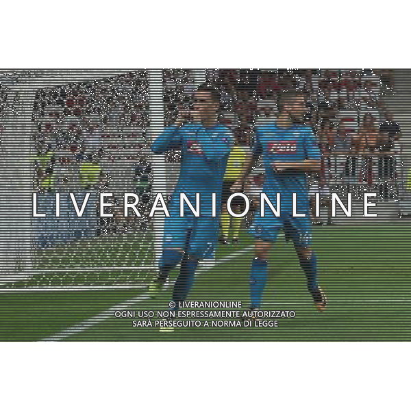 22-08-2017 NIZZA, NAPOLI PLAY OFF DI CHAMPIONS LEAGUE RITORNO NELLA FOTO: ESULTANZA CALLEJON FOTO MOSCA, AG.LIVERANI
