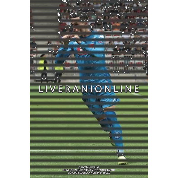 22-08-2017 NIZZA, NAPOLI PLAY OFF DI CHAMPIONS LEAGUE RITORNO NELLA FOTO: ESULTANZA CALLEJON FOTO MOSCA, AG.LIVERANI