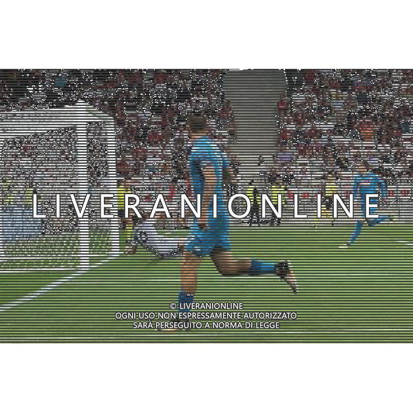 22-08-2017 NIZZA, NAPOLI PLAY OFF DI CHAMPIONS LEAGUE RITORNO NELLA FOTO: GOL CALLEJON FOTO MOSCA, AG.LIVERANI