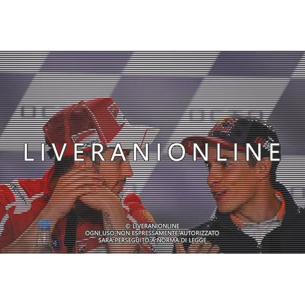 24.08.2017. Circuito di Silverstone, Towcester, Gran Bretagna. Andrea Dovizioso e marc Marquez. FOTO G. PIAZZOLLA-AG ALDO LIVERANI SAS