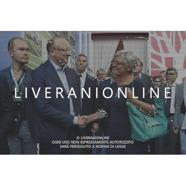 Rimini - XXXVIII Edizione Meeting per l\'Amicizia fra i Popoli 25/08/2017 nella foto: Vincenzo Boccia e Annamaria Furlan ©Claudio Zamagni/Agenzia Aldo Liverani 
