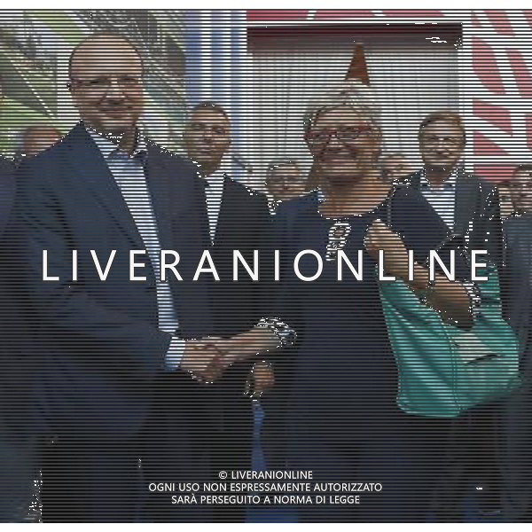 Rimini - XXXVIII Edizione Meeting per l\'Amicizia fra i Popoli 25/08/2017 nella foto: Vincenzo Boccia e Annamaria Furlan ©Claudio Zamagni/Agenzia Aldo Liverani 