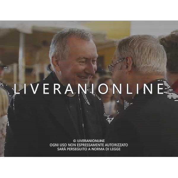 Rimini - XXXVIII Edizione Meeting per l\'Amicizia fra i Popoli 26/08/2017 nella foto: Sua Eminenza Cardinale PIETRO PAROLIN segretario di Stato di Sua SantitÃ  e Francesco Lambiasi vescovo di Rimini Â©Claudio Zamagni/Agenzia Aldo Liverani 