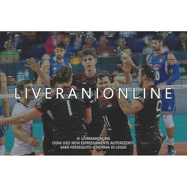 25.08.2017, Szczecin , Wlochy - Niemcy , CEV Mistrzostwa Europy w Pilce Siatkowej mezczyzn Lotto Eurovolley Poland 2017 , Volleyball European Championships Poland 2017 , Germany - Italy , N Z Tobias Krick (GER), Lukas Immanuel Kampa (GER), Christian Fromm (GER), Gyorgy Grozer (GER) radosc , FOT. Adam Jastrzebowski / newspix.pl --- Newspix.pl *** Local Caption *** www.newspix.pl mail us: info@newspix.pl call us: 0048 022 23 22 222 --- Polish Picture Agency by Ringier Axel Springer Poland