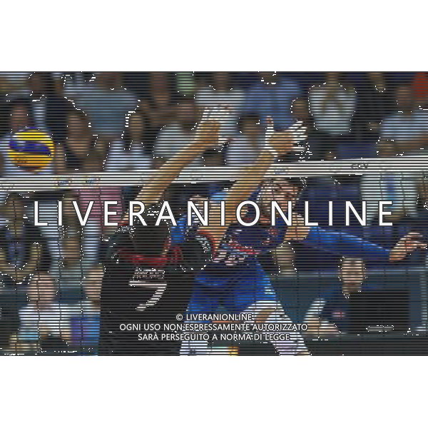 25.08.2017, Szczecin , Wlochy - Niemcy , CEV Mistrzostwa Europy w Pilce Siatkowej mezczyzn Lotto Eurovolley Poland 2017 , Volleyball European Championships Poland 2017 , Germany - Italy , N Z Filippo Lanza (ITA), Michael Andrei (GER) , FOT. Adam Jastrzebowski / newspix.pl --- Newspix.pl *** Local Caption *** www.newspix.pl mail us: info@newspix.pl call us: 0048 022 23 22 222 --- Polish Picture Agency by Ringier Axel Springer Poland