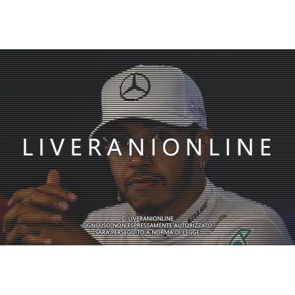 Lewis Hamilton (GBR) Mercedes AMG F1 in the post qualifying FIA Press Conference. 26.08.2017. Formula 1 World Championship, Rd 12, Belgian Grand Prix, Spa Francorchamps, Belgium, Qualifying Day. AG ALDO LIVERANI SAS ONLY ITALY