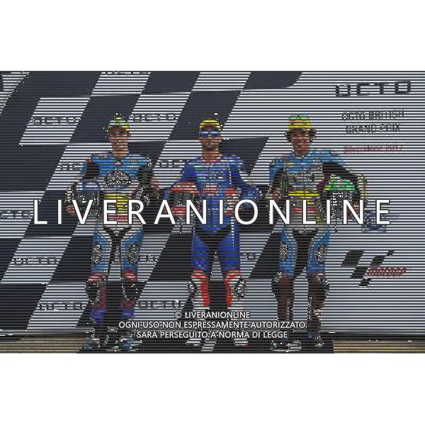 26.08.2017. Circuito di Silverstone, Towcester, Gran Bretagna.Alex Marquez, Mattia Pasini e Franco Morbidelli ©PIAZZOLLA/AGENZIA ALDO LIVERANI SAS Motomondialie Qualifiche Prove Ufficiali MOTO2 Gp Circuito Silverstone, Towchester, Gran Bretagna 26.08.2017