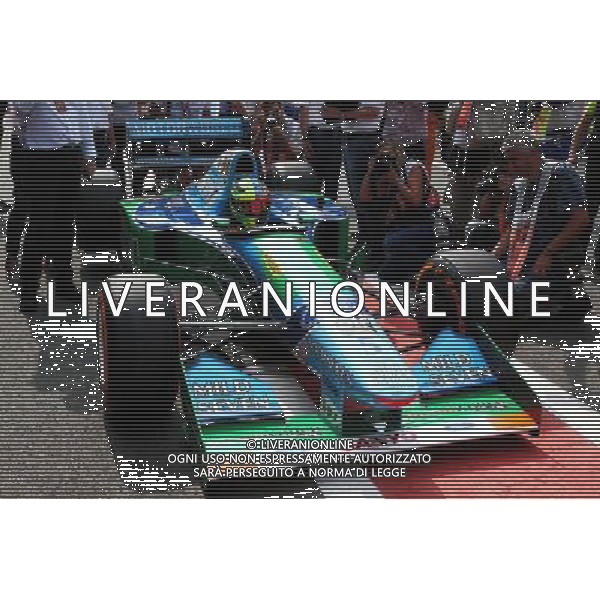 Mick Schumacher (GER) Formula Three Driver in his father\'s Benetton B194. 27.08.2017. Formula 1 World Championship, Rd 12, Belgian Grand Prix, Spa Francorchamps, Belgium, Race Day. / AGENZIA ALDO LIVERANI SAS - ITALY ONLY EDITORIAL USE ONLY