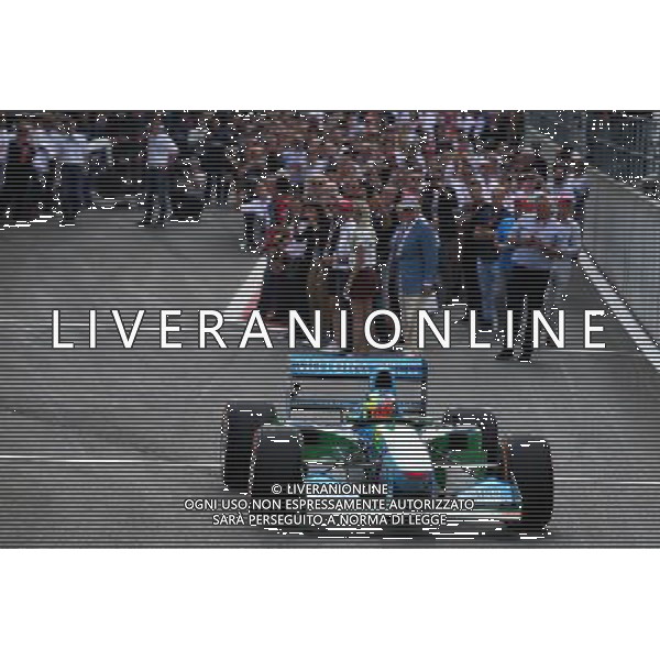 Mick Schumacher (GER) Formula Three Driver in his father\'s Benetton B194. 27.08.2017. Formula 1 World Championship, Rd 12, Belgian Grand Prix, Spa Francorchamps, Belgium, Race Day. / AGENZIA ALDO LIVERANI SAS - ITALY ONLY EDITORIAL USE ONLY