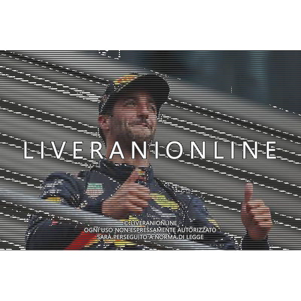Daniel Ricciardo (AUS) Red Bull Racing celebrates his third position on the podium. 27.08.2017. Formula 1 World Championship, Rd 12, Belgian Grand Prix, Spa Francorchamps, Belgium, Race Day. / AGENZIA ALDO LIVERANI SAS - ITALY ONLY EDITORIAL USE ONLY
