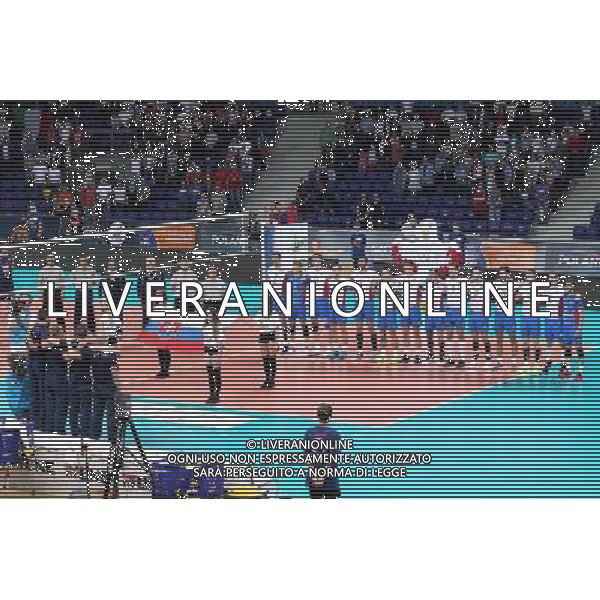 SZCZECIN, AZOTY ARENA 27.08.2017 CEV MISTRZOSTWA EUROPY W PILCE SIATKOWEJ MEZCZYZN LOTTO EUROVOLLEY POLAND 2017 SLOWACJA - WLOCHY CEV MENS VOLLEYBALL EUROPEAN CHAMPIONSHIP LOTTO EUROVOLLEY POLAND 2017 SLOWACJA - WLOCHY NZ REPREZENTACJA SLOWACJI DURING THE ANTHEM / TEAM OF SLOVAKIA DURING THE ANTHEM FOT. KRZYSZTOF CICHOMSKI / NEWSPIX.PL --- Newspix.pl AG ALDO LIVERANI SAS *** Local Caption *** www.newspix.pl mail us: info@newspix.pl call us: 0048 022 23 22 222 --- Polish Picture Agency by Ringier Axel Springer Poland