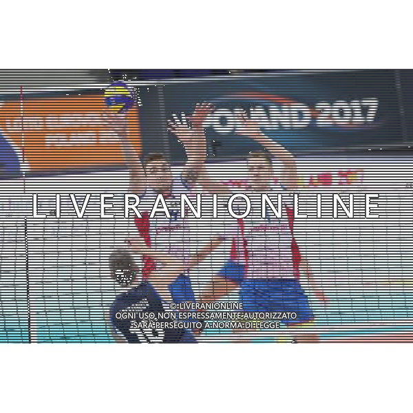 SZCZECIN, AZOTY ARENA 27.08.2017 CEV MISTRZOSTWA EUROPY W PILCE SIATKOWEJ MEZCZYZN LOTTO EUROVOLLEY POLAND 2017 SLOWACJA - WLOCHY CEV MENS VOLLEYBALL EUROPEAN CHAMPIONSHIP LOTTO EUROVOLLEY POLAND 2017 SLOWACJA - WLOCHY NZ OLEG ANTONOV, PETER MLYNARCIK, PETER ONDROVIC FOT. KRZYSZTOF CICHOMSKI / NEWSPIX.PL --- Newspix.pl AG ALDO LIVERANI SAS *** Local Caption *** www.newspix.pl mail us: info@newspix.pl call us: 0048 022 23 22 222 --- Polish Picture Agency by Ringier Axel Springer Poland