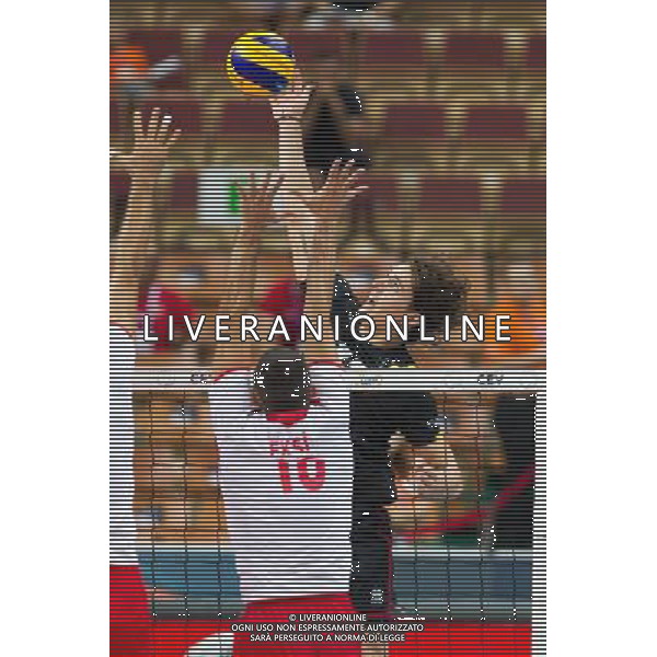 KATOWICE 27.08.2017 SPORT SIATKOWKA CEV MISTRZOSTWA EUROPY W PILCE SIATKOWEJ MEZCZYZN LOTTO EUROVOLLEY POLAND 2017 CEV VOLLEYBALL EUROPEAN CHAMPIONSHIP MEN BELGIUM - TURKEY BELGIA - TURCJA NZ. TOMAS ROUSSEAUX (BEL) FOT. MICHAL CHWIEDUK / FOKUSMEDIA.COM.PL/NEWSPIX.PL --- Newspix.pl AG ALDO LIVERANI SAS