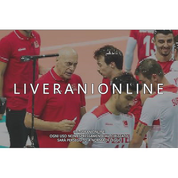 KATOWICE 27.08.2017 SPORT SIATKOWKA CEV MISTRZOSTWA EUROPY W PILCE SIATKOWEJ MEZCZYZN LOTTO EUROVOLLEY POLAND 2017 CEV VOLLEYBALL EUROPEAN CHAMPIONSHIP MEN BELGIUM - TURKEY BELGIA - TURCJA NZ. EMANUELE ZANINI TRENER HEAD COACH (TUR) FOT. MICHAL CHWIEDUK / FOKUSMEDIA.COM.PL/NEWSPIX.PL --- Newspix.pl AG ALDO LIVERANI SAS