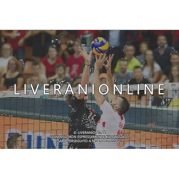 KATOWICE 27.08.2017 SPORT SIATKOWKA CEV MISTRZOSTWA EUROPY W PILCE SIATKOWEJ MEZCZYZN LOTTO EUROVOLLEY POLAND 2017 CEV VOLLEYBALL EUROPEAN CHAMPIONSHIP MEN BELGIUM - TURKEY BELGIA - TURCJA NZ. TOMAS ROUSSEAUX (BEL) FOT. MICHAL CHWIEDUK / FOKUSMEDIA.COM.PL/NEWSPIX.PL --- Newspix.pl AG ALDO LIVERANI SAS