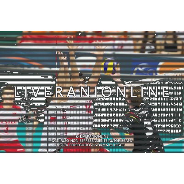 KATOWICE 27.08.2017 SPORT SIATKOWKA CEV MISTRZOSTWA EUROPY W PILCE SIATKOWEJ MEZCZYZN LOTTO EUROVOLLEY POLAND 2017 CEV VOLLEYBALL EUROPEAN CHAMPIONSHIP MEN BELGIUM - TURKEY BELGIA - TURCJA NZ. FAIK SAMED GUNES (TUR) FOT. MICHAL CHWIEDUK / FOKUSMEDIA.COM.PL/NEWSPIX.PL --- Newspix.pl AG ALDO LIVERANI SAS