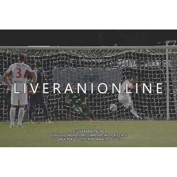 Santarcangelo - Pordenone Campionato di calcio Serie C girone B 27/08/2017 nella foto: Burrai Salvatore goal su rigore ©Claudio Zamagni/Agenzia Aldo Liverani 