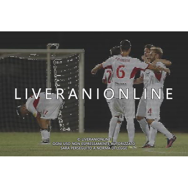 Santarcangelo - Pordenone Campionato di calcio Serie C girone B 27/08/2017 nella foto: esultanza pordenone ©Claudio Zamagni/Agenzia Aldo Liverani 